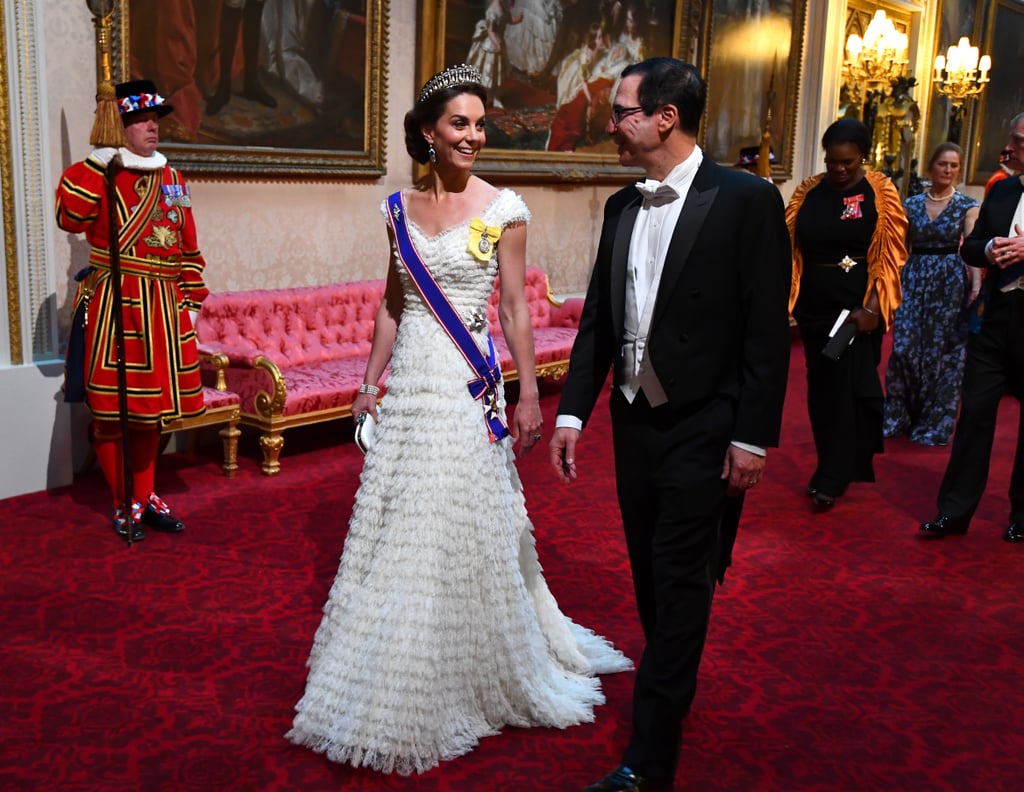 The Duchess of Cambridge and Steven Mnuchin at the State Banquet