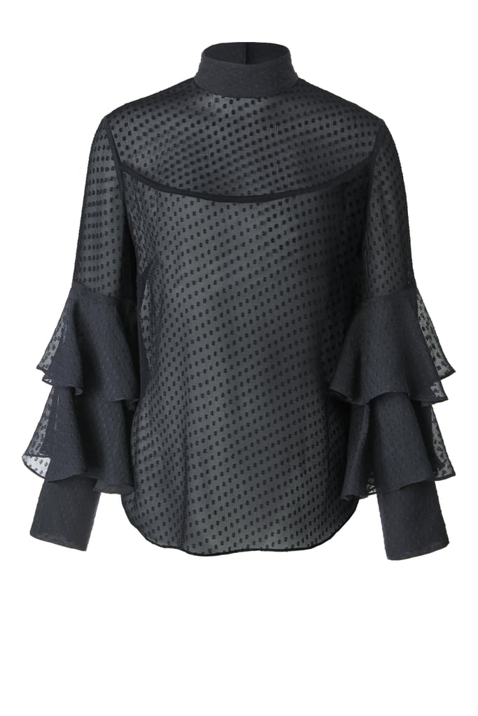 Tiered Sleeve Silk Top ($139)