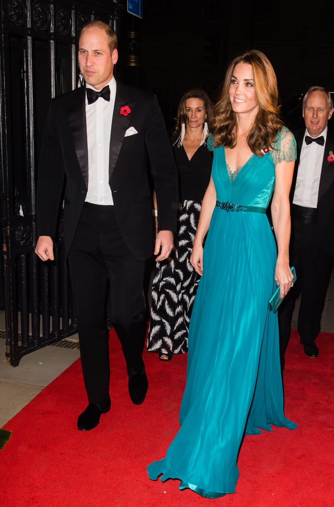 Kate Middleton Blue Jenny Packham Gown 2018