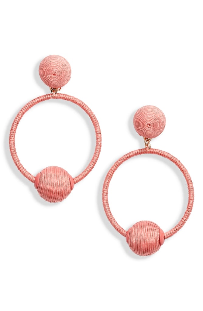 Rachel Parcell Thread-Wrapped Frontal Hoop Earrings