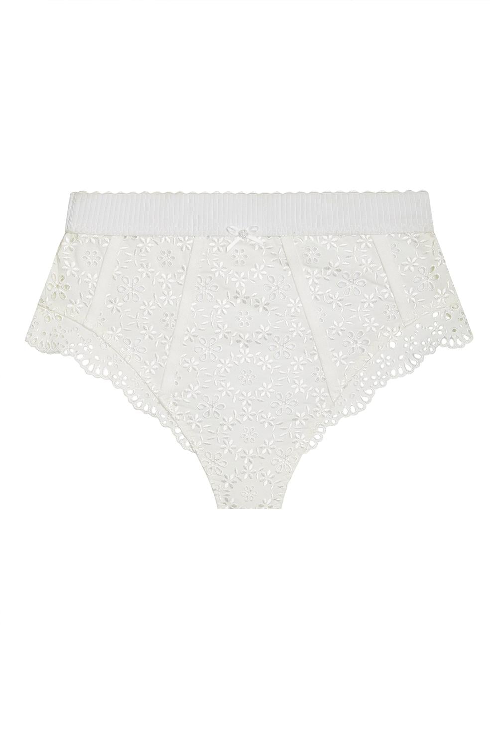 For Love & Lemons Sophie Eyelet High-Waist Panty, 9 Comfy Lingerie Trends  We're Wearing On Repeat at Home