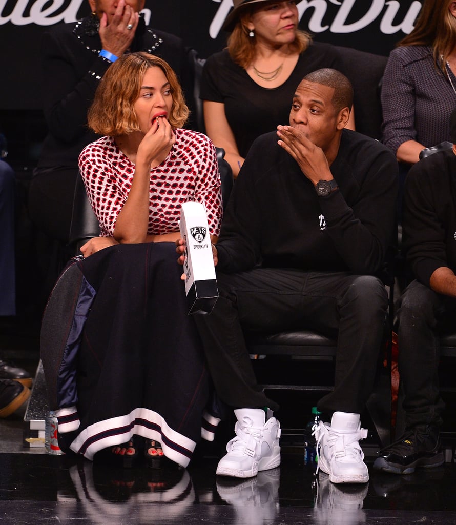 Beyonce and Jay Z at Brooklyn Nets Game November 2014