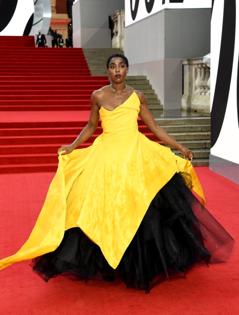 Lashana Lynch's Yellow Dress at the No Time to Die Premiere