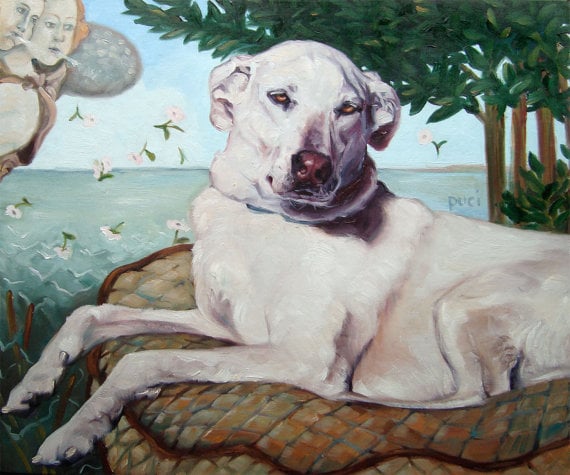 Parody A Classic With A Birth Of Venus Painting Of Your Dog Or