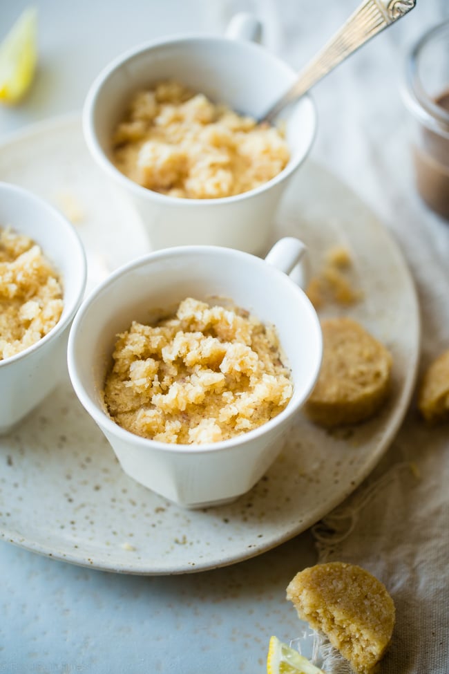 Vegan Mug Cake With Lemon Macaroons