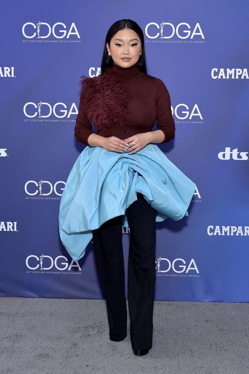 Lana Condor in Prabal Gurung at the 2021 Costume Designers Guild Awards