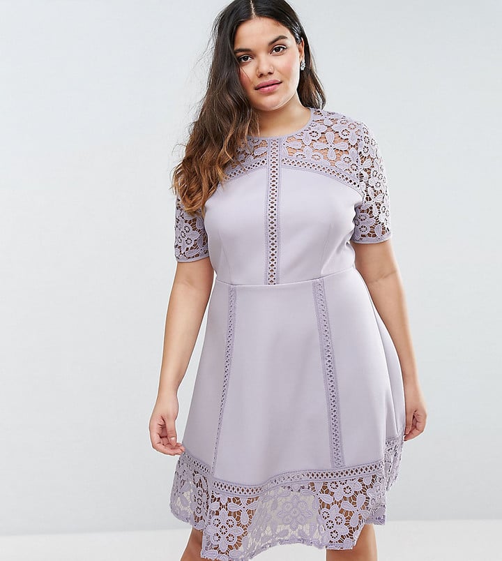 ASOS Plus Lace Insert Minidress