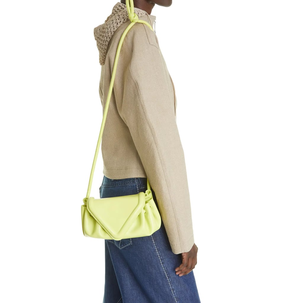 A Neon Bag: Bottega Veneta Small Beak Triangle Flap Leather Shoulder Bag
