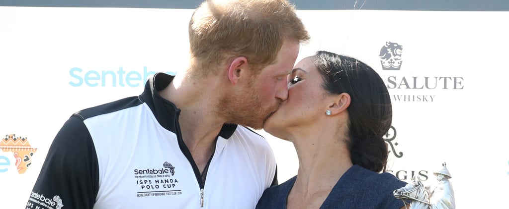 Prince Harry and Meghan Markle Kissing at Polo Match in July