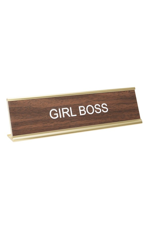 Girl Boss Desk Sign