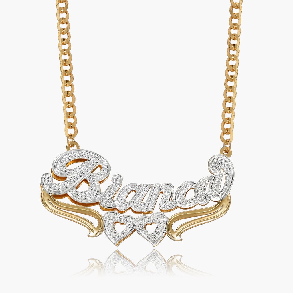 Trescolori Double Plated Heart Name Necklace