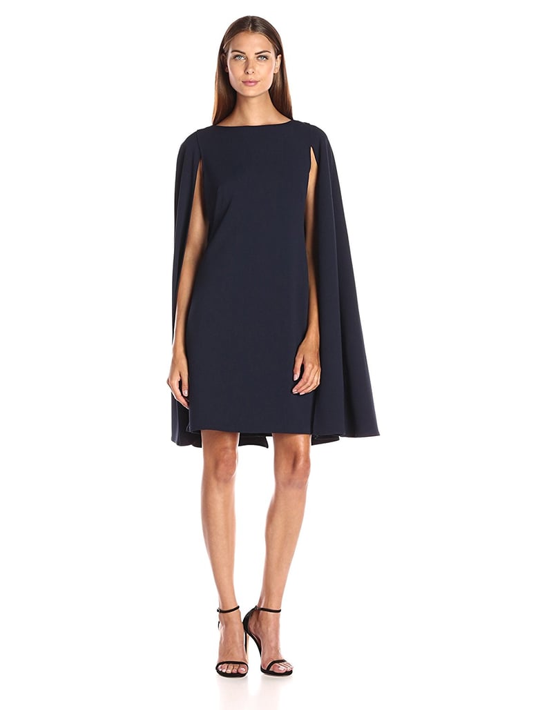 Adrianna Papell Women's Structured Cape Sheath Dress