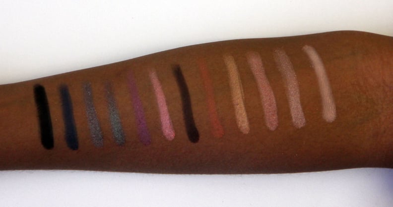 Urban Decay Nocturnal Shadow Box Palette Swatched on Deep Skin