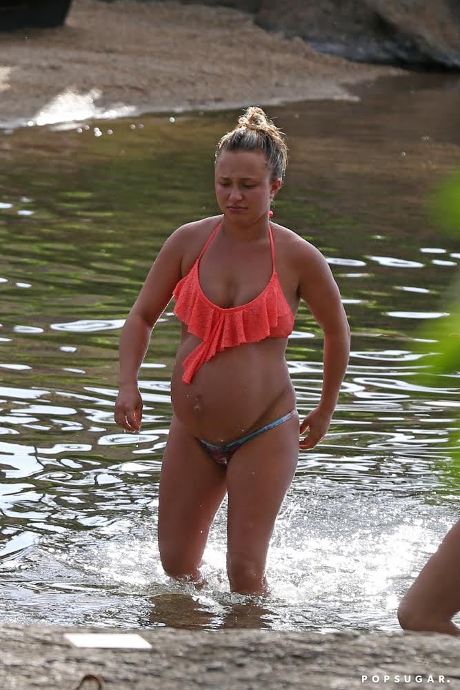 Hayden Panettiere Pregnant in a Bikini Pictures