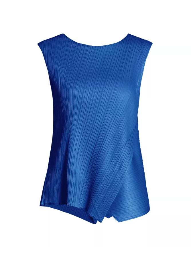 Pleats Please Issey Miyake Diagonal Pleats Sleeveless Top