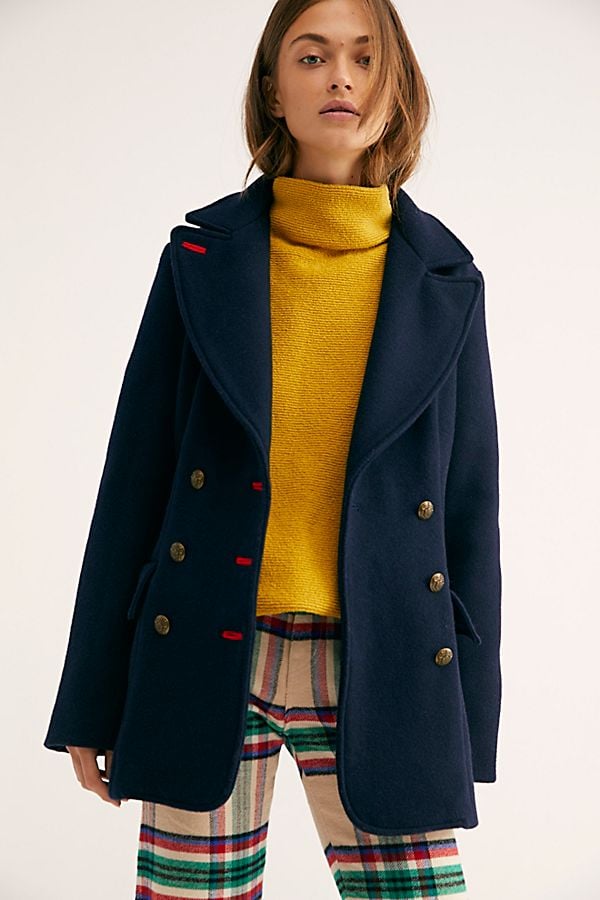 Free People Chicago Fitted Peacoat