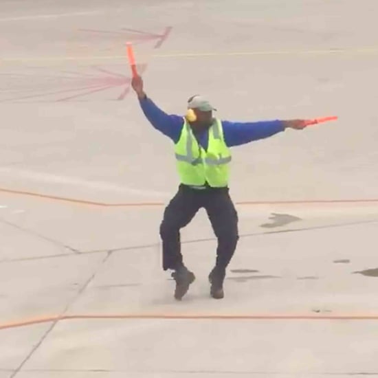 Dancing Tarmac Man at the Airport