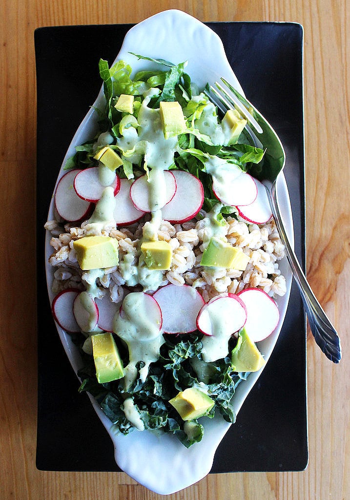 Little Gems, Kale, and Farro Salad