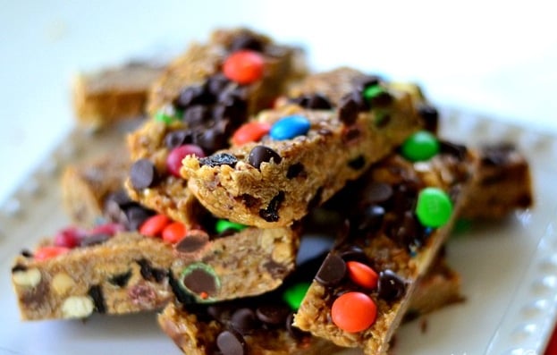 Monster Trail Mix Granola Bars