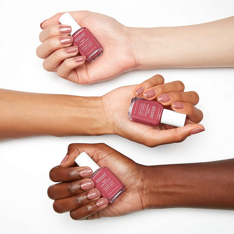 Pink Jelly Nails: Essie Treat, Love and Color, Strength and Color Polish in Sheer Berry Blast