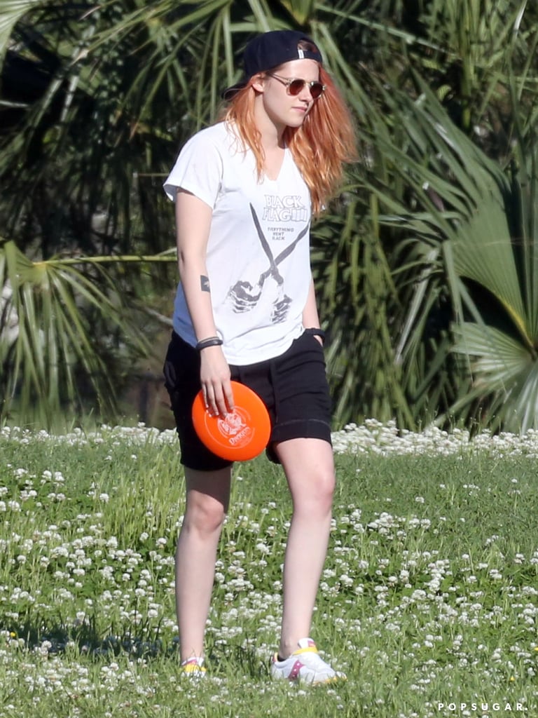 Kristen Stewart With Orange Hair on Her Birthday