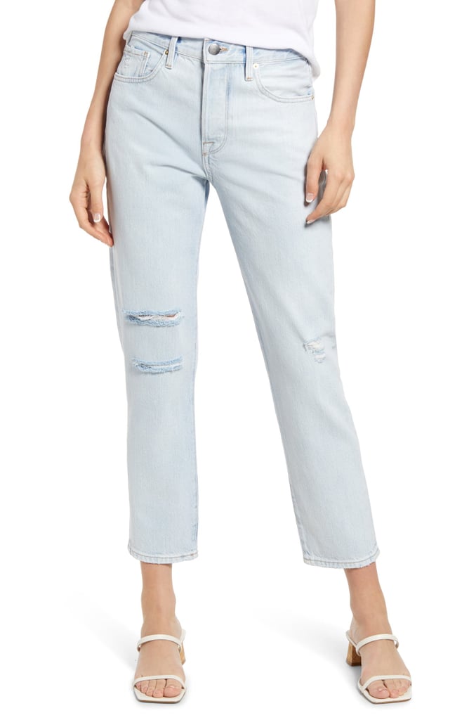 Frame Le Original Ripped High Waist Crop Jeans