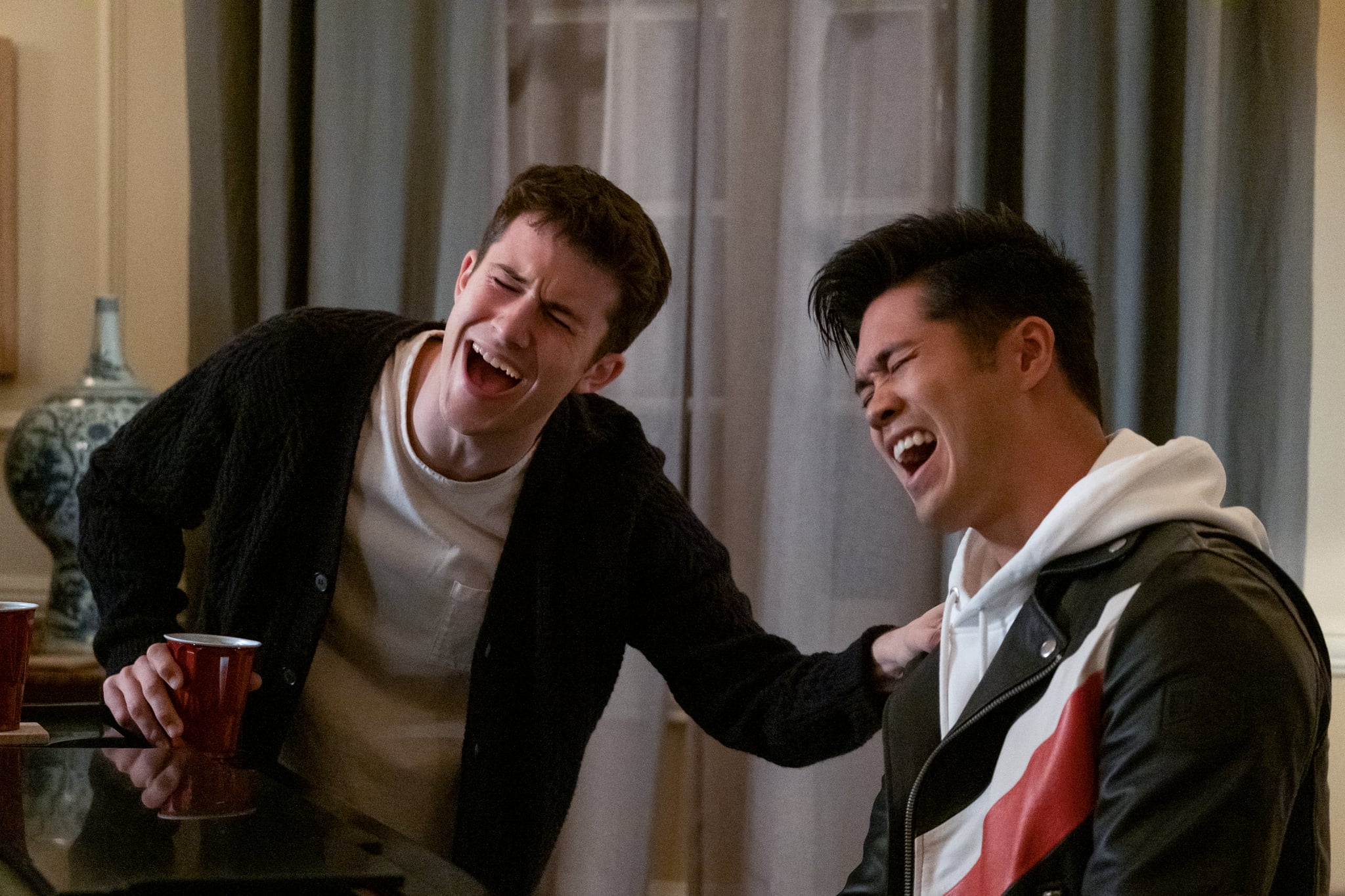13 REASONS WHY  (L TO R) DYLAN MINNETTE as CLAY JENSEN and ROSS BUTLER as ZACH DEMPSEY in episode 405 of 13 REASONS WHY  Cr. DAVID MOIR/NETFLIX  2020
