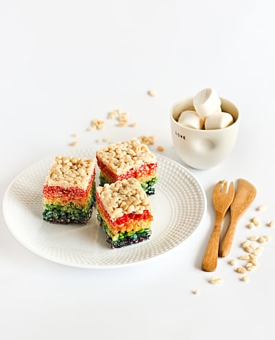 Rainbow Rice Krispies Treats