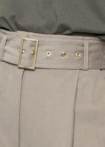 Frankie Shop Brushed Cotton Cargo Pants in Dark Beige