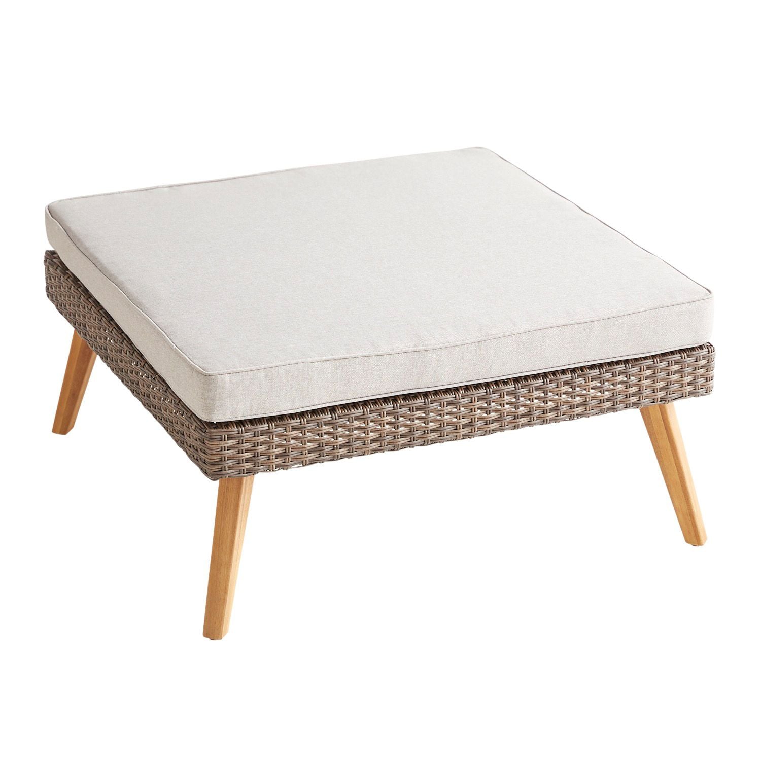 Bari Chateau Latte Ottoman With Cushion So Long Snowy Days Pier 1 S Outdoor Furniture Is Everything Your Patio Needs This Summer Popsugar Home Photo 49