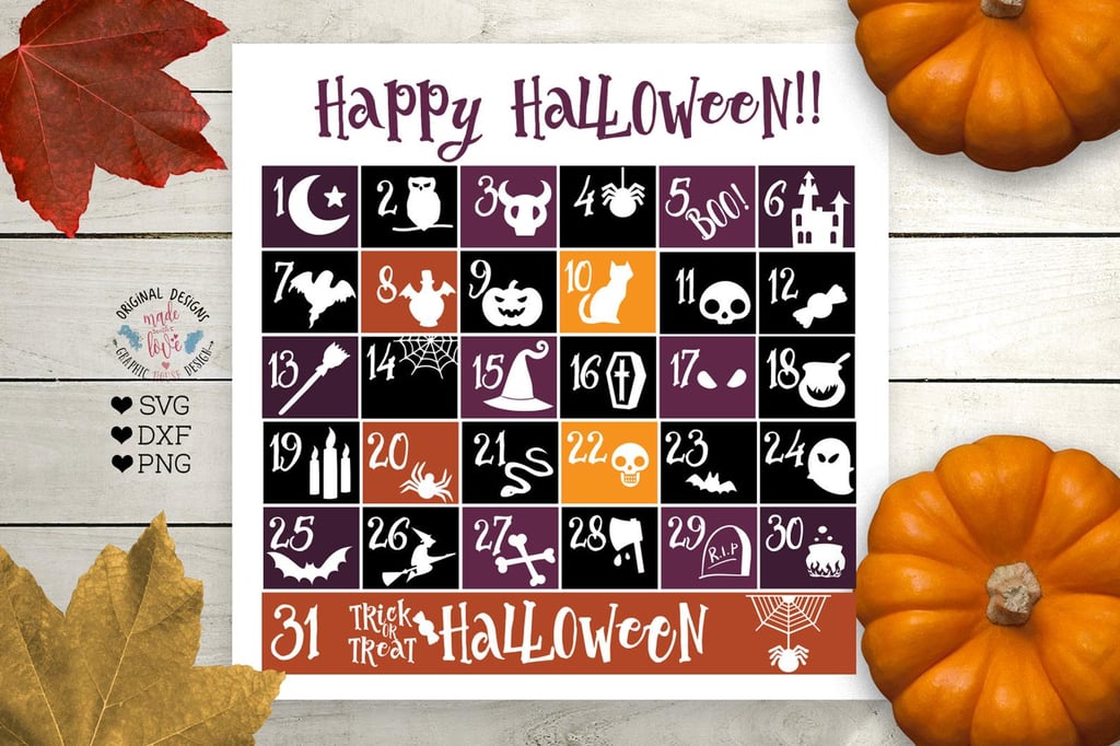 Halloween Printable Calendar The Best Halloween Advent Calendars