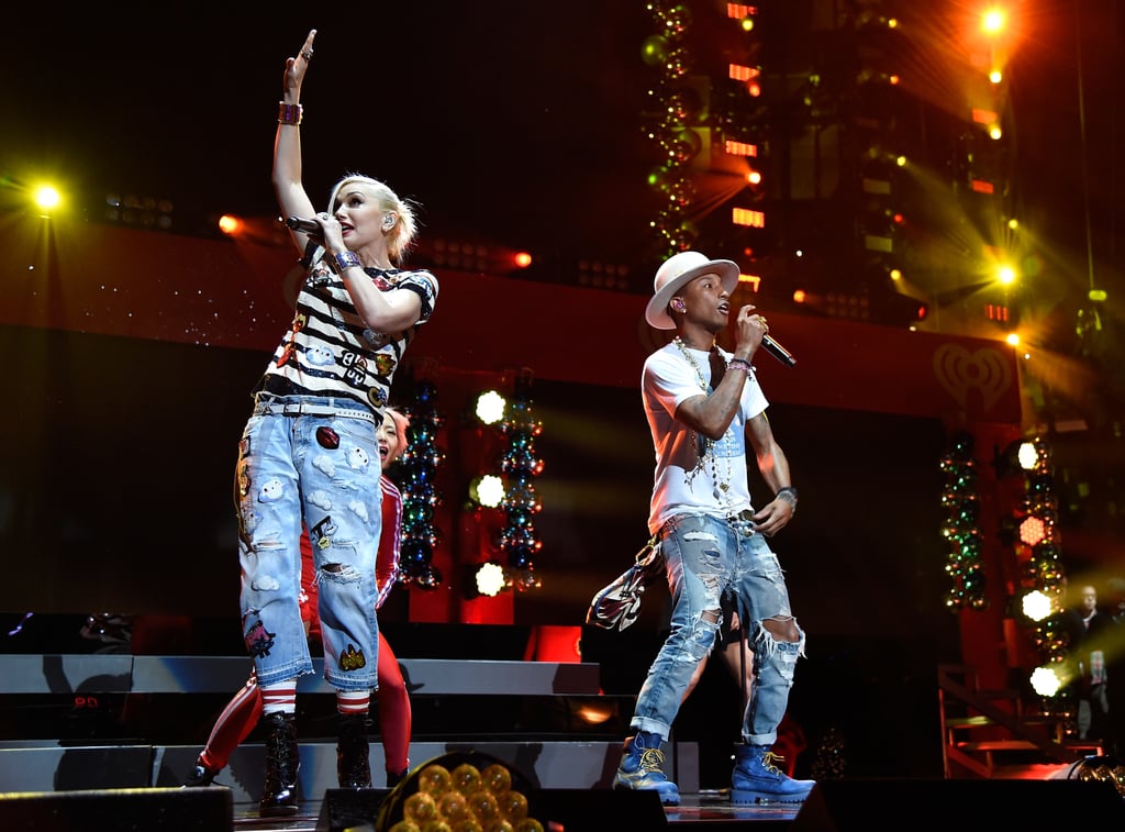 Gwen Stefani and Pharrell Williams rocked out at Z100's Jingle Ball concert in NYC on Friday.