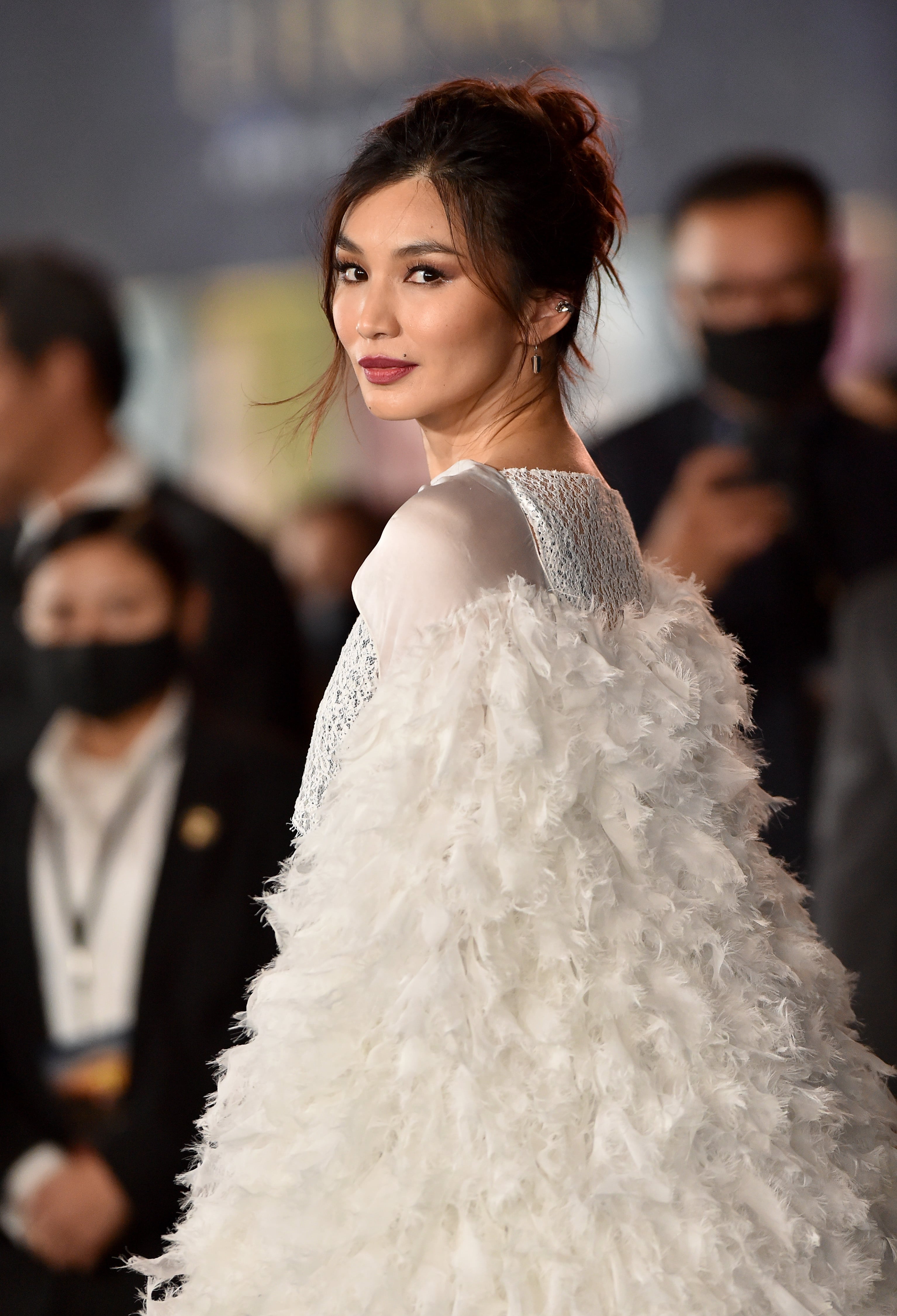 Gemma Chan Looks Angelic in Her White Louis Vuitton Dress