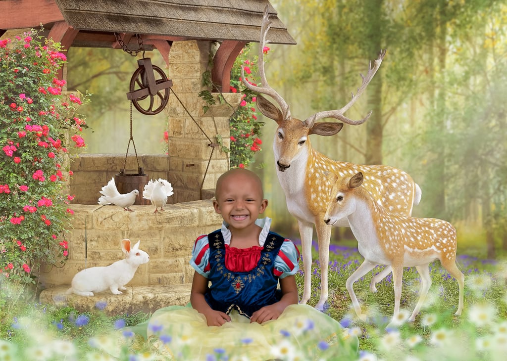 Arianna Dressed as Snow White With Her Forest Friends