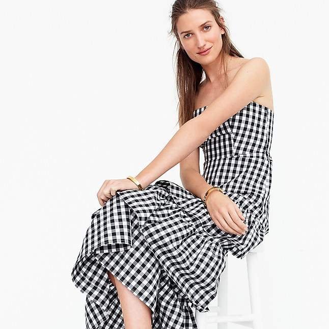 J.Crew Tiered Gingham Gown