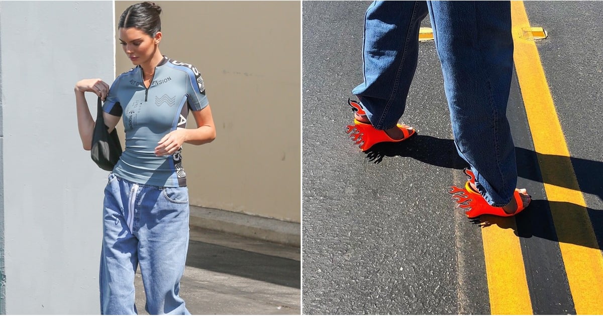 Kendall Jenner's Prada Flame Heels | POPSUGAR Fashion