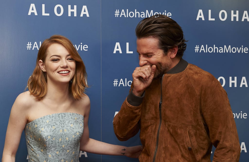 Emma Stone and Bradley Cooper Giggle on Aloha Red Carpet