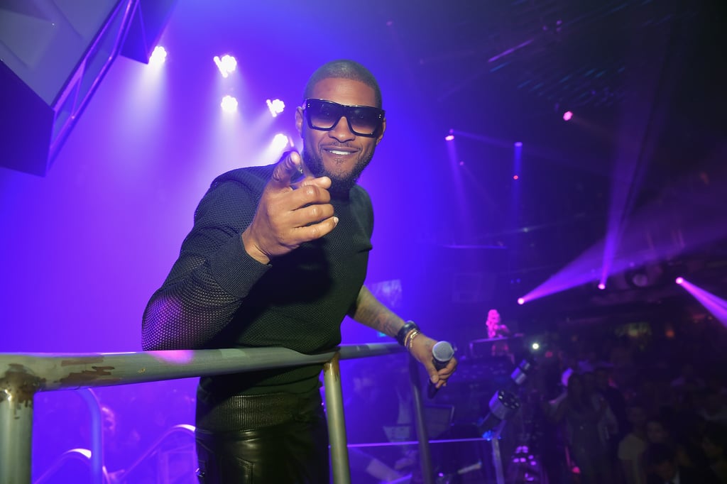 Usher partied in Miami on New Year's Eve.