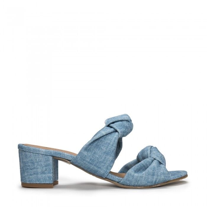 NAE Vegan Shoes Jackie Blue Block Heel Vegan Sandals