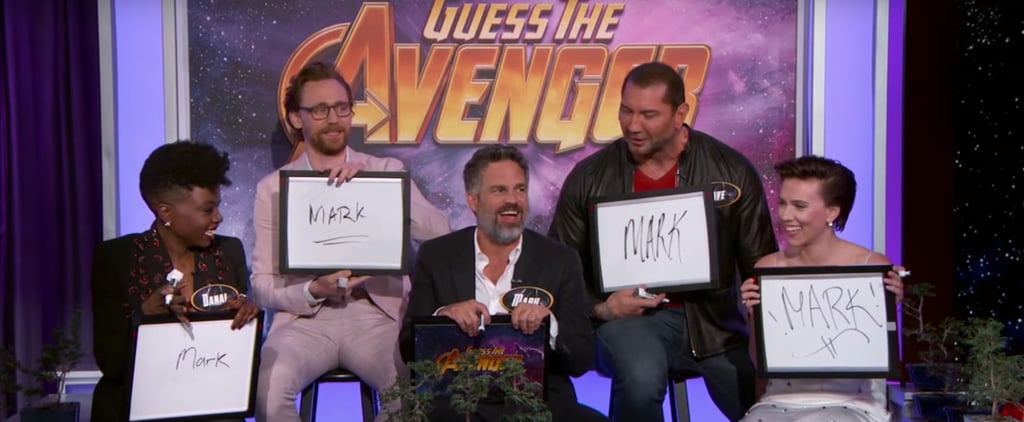 Avengers Infinity War Cast Playing "Guess the Avenger" Video