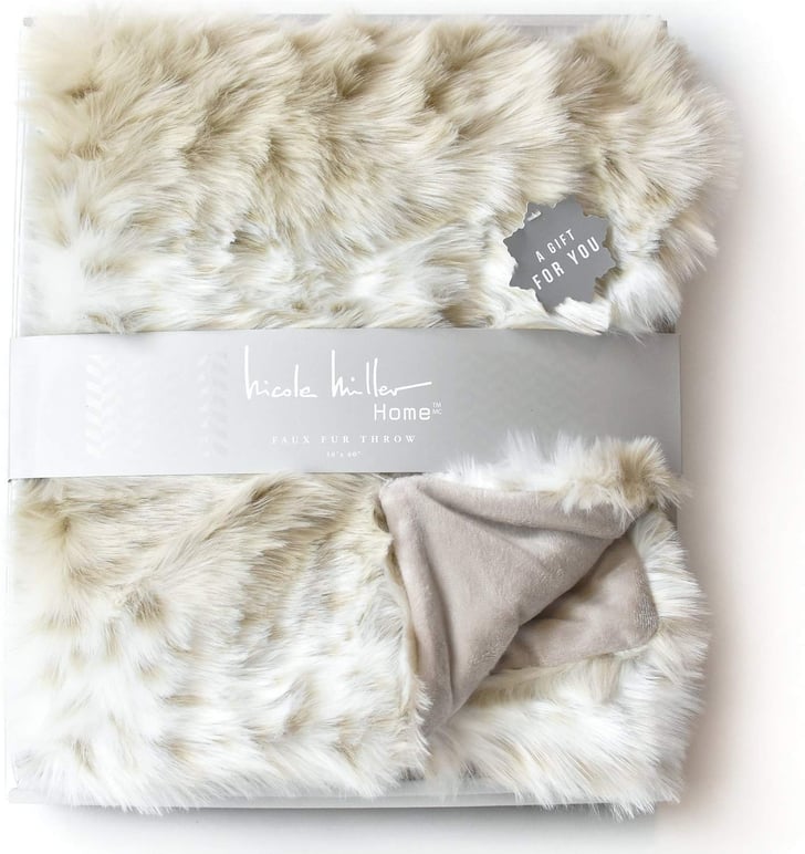 Nicole Miller Mink Faux Fur Throw | Chic Home Decor Gifts on Amazon