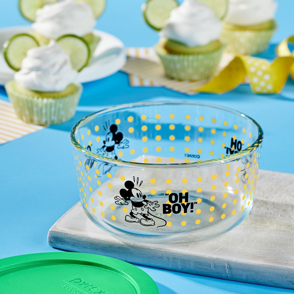 Pyrex 4-Cup Decorated Mickey Mouse "Oh Boy" Storage