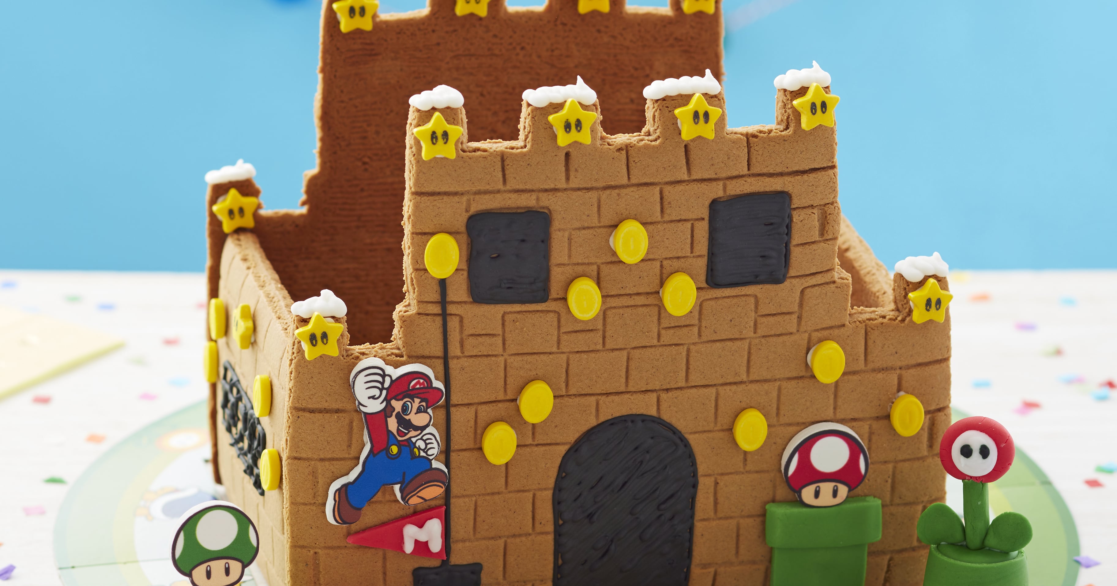 Shop the Nintendo Super Mario Gingerbread Cookie Castle Kit | PS Family