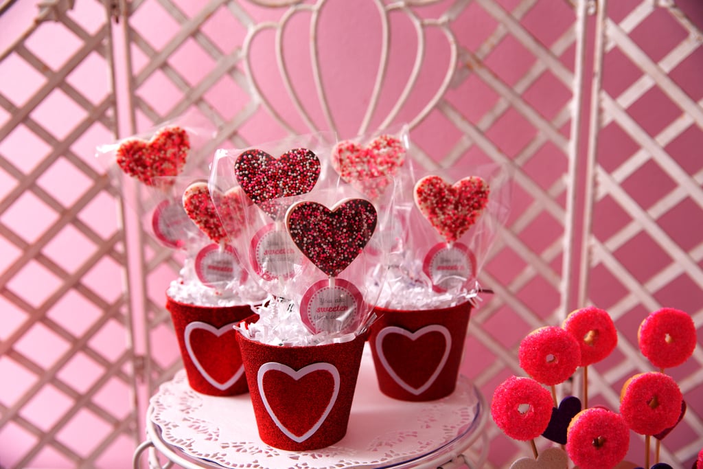 Glitter Heart Treat Bucket and Heart Lollipop Kit