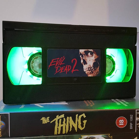 80s VHS Lamp Retro VHS tapes vhs light 70s Office accessory comedy 90s Horror movie Gift for baby Movie poster Halloween Christmas