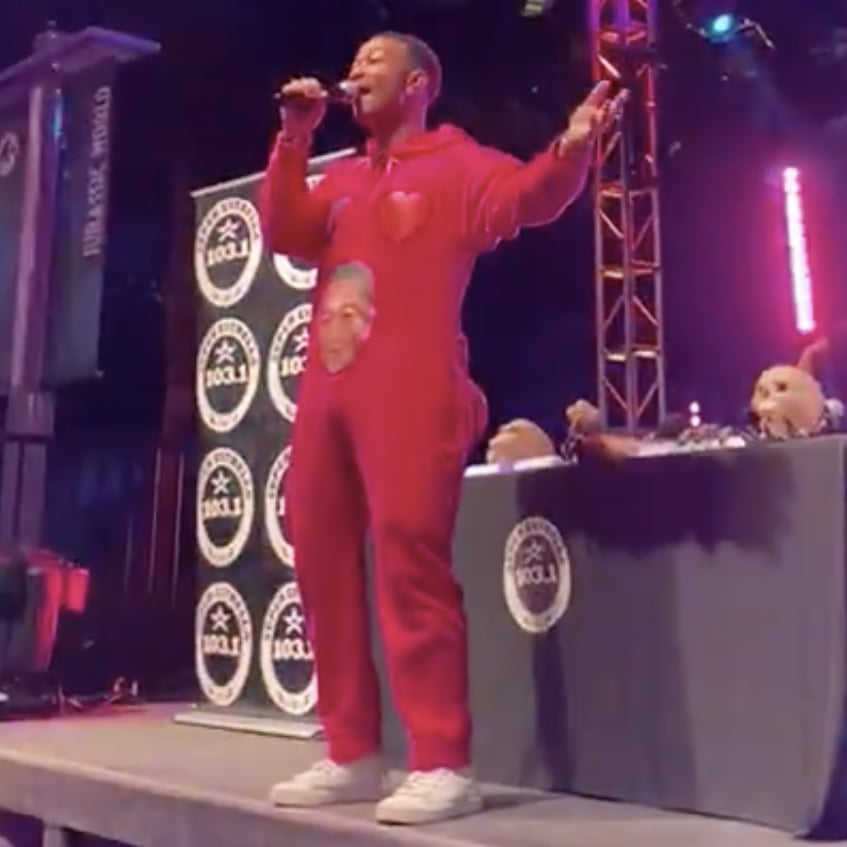 John Legend Sings All Of Me In Onesie At Universal Studios Popsugar Celebrity