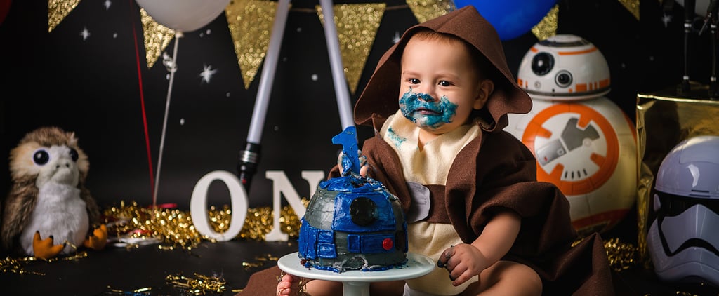 OMG, This 1-Year-Old Smashed an R2-D2 Cake For His Birthday, and There's Blue Everywhere