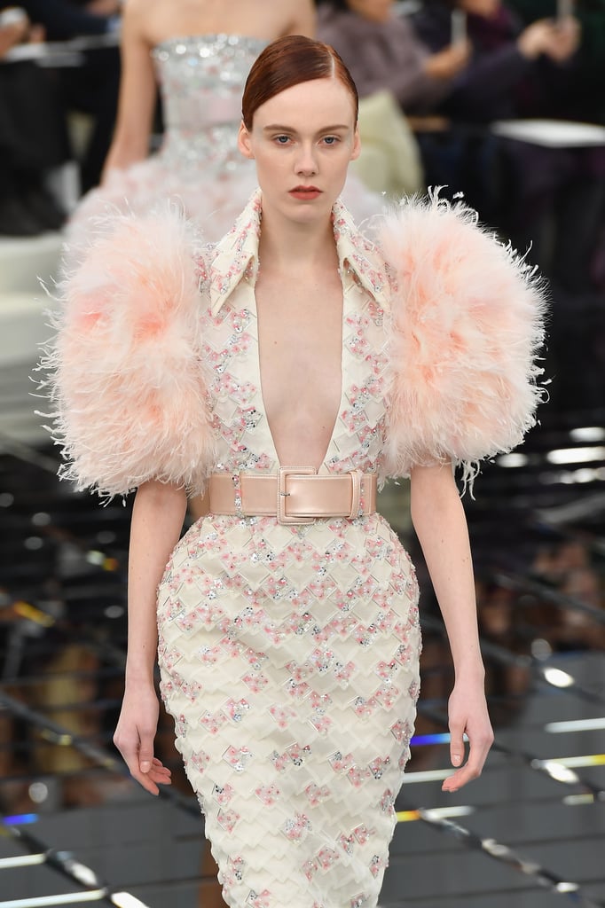 There Were Full Sleeves Made of Wispy Feathers | Chanel Couture Show ...