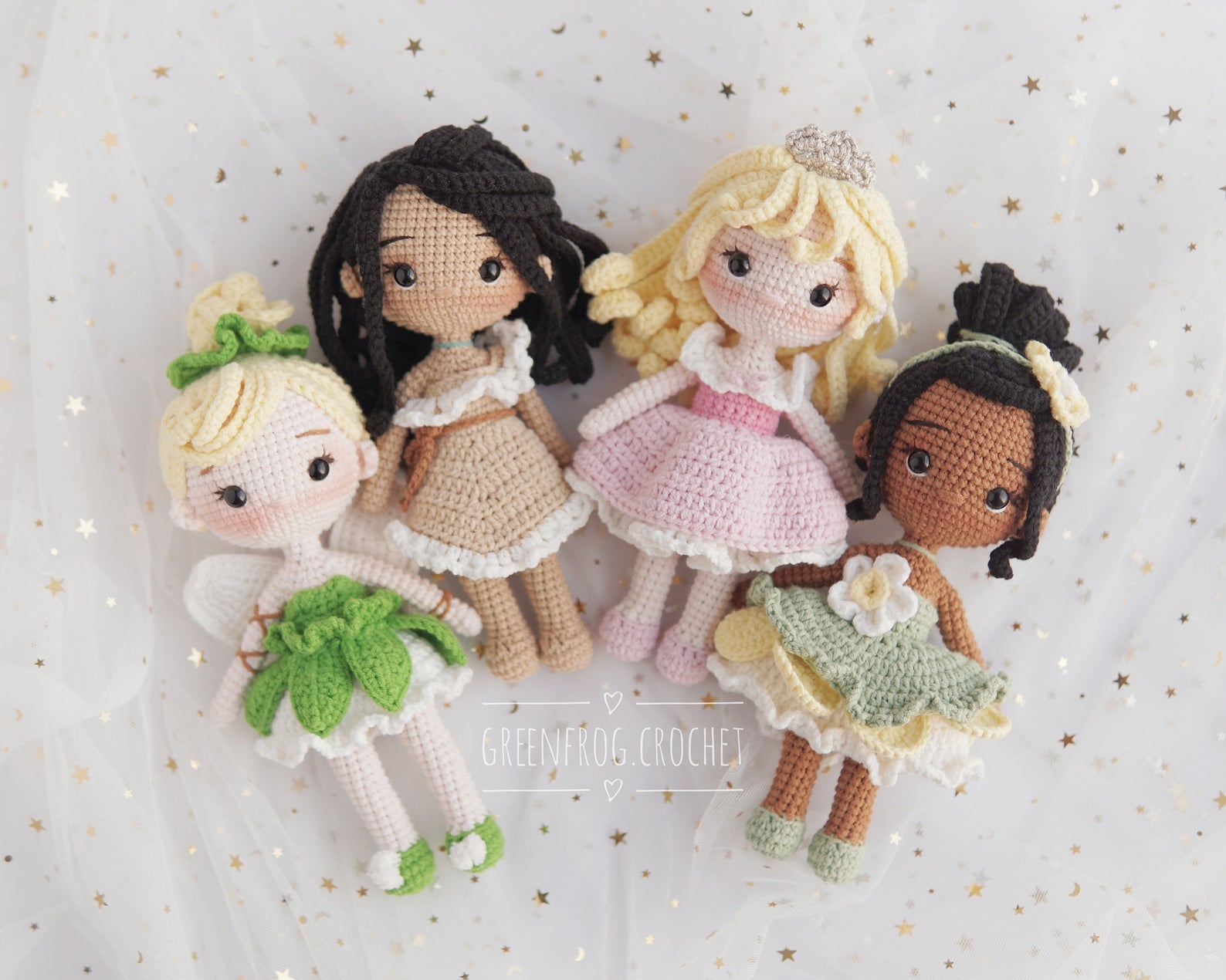Shop Disney Princess Crocheted Doll Patterns on Etsy | PS Family