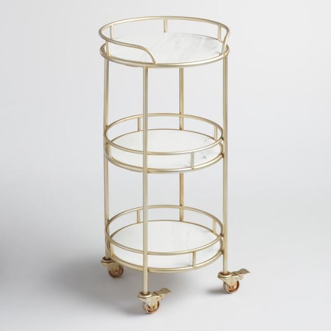 3- Tier Marble Bar Cart